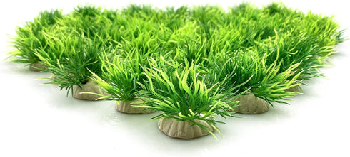 BEGONDIS 40 Pcs Artificial Small Water Plants, Fish Tank Aquarium Grass Decorations, Made of Soft Plastic...