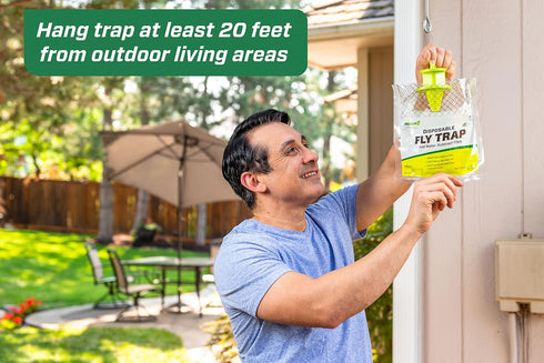 RESCUE! Outdoor Disposable Hanging Fly Trap - 2 Traps...