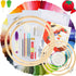 Similane Embroidery Kit 215 Pcs,100 Colors Threads,5 Pcs Embroidery Hoops,3 Pcs Aida Cloth,40 Sewing Pins,Cross Stitch Tools and Embroidery Starte...