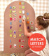 Curious Columbus Toddler Magnets – Set of 52 Fridge Magnets for Kids – Includes 26 Large Foam Food Pieces and 26 ABC Alphabet Letters for Learning...