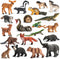 20Pcs Forest Animal Figurines, Miniature Plastic Woodland Animal Figure Toy Set for Kids Toddler Boy Girl Age 3-5 3 4 5 Party Supplies Cake Topper...