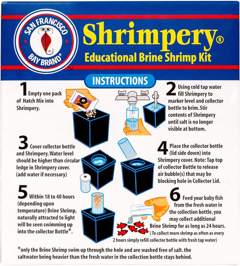 San Francisco Bay Brand Shrimpery Brine Shrimp Kit for Hatching Baby Brine Shrimp Eggs | Excellent Food Source Baby Aquarium Fish, Freshwater, Ree...