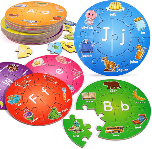 Alphabet Puzzle, ABC Puzzles for Toddlers, Alphabet Learning Toys for Kids Ages 3-5, Pre-k Lowercase Uppercase Letter Game, Kindergarten Classroom...