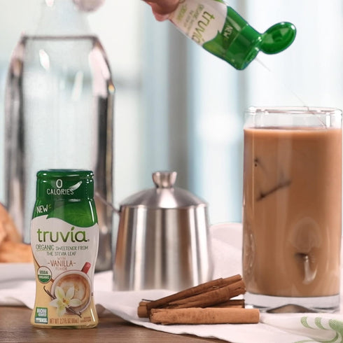Truvia Organic Zero-Calorie Liquid Stevia Sweetener, 2.7 fluid ounce bottle, Vanilla flavor...
