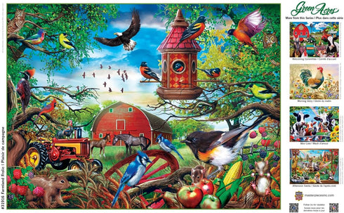 Masterpieces 300 Piece EZ Grip Jigsaw Puzzle - Farmland Frolic - 18"x24"...