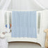 mimixiong Toddler Blankets Knitted Cellular Baby Blankets for Boys and Girls Blue 40x30 Inch...