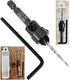 Adjustable Wood Countersink Drill Bit #4 (7/64") with Tapered Drill Bit for Woodworking...