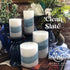 Wicks N More Clean Slate Unscented Handmade Pillar Candle (3x3)...
