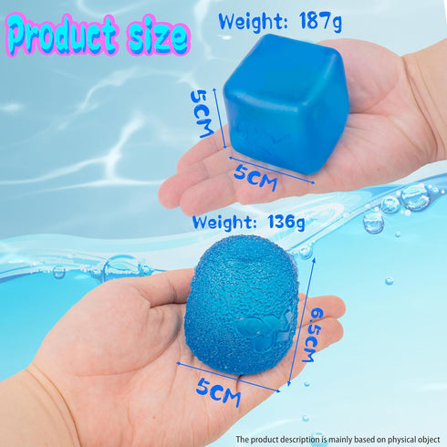Fudge Candy- Soft Sensory Fidget Toy - (Set of 2) - Collectible Stress Cube Squishy Balls - Slow Rising Stress Balls Stretchy Fidget Ice Cube for ...