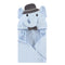 Hudson Baby Unisex Baby Cotton Animal Face Hooded Towel, Blue Charcoal Elephant, One Size...