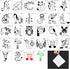 Letter Animal Stencils Painting Stencils 26 Pieces Alphabet Art Craft Stencils Reusable Animal Alphabet Stencils for Painting Drawing Learning Mat...