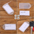 TecUnite 50 Pack White Plastic Key Tags with Split Ring Holder Label Window Luggage Label Tags Key Ring Keychain...