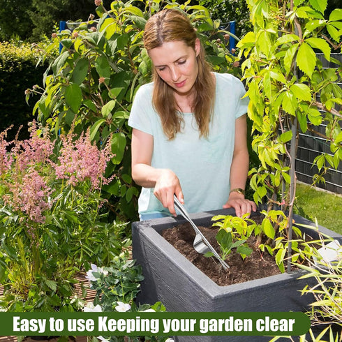 Garden Weeding Tool-Hand Weeder Tool- Leverage Base Design and V-Fork?One-Piece Stainless Steel Design for Greater Strength, Easy Weed Removal and...