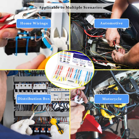 120pcs Seal Wire Connectors, Heat Shrink Self Solder Connectors, Waterproof Butt Splice Wire Terminals Best for Repair and Electrical Maintenance,...