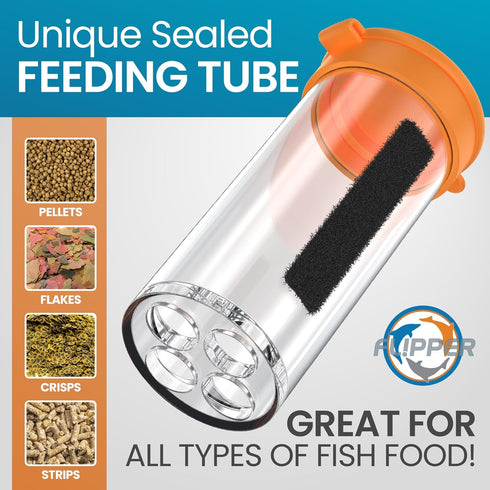 FL!PPER Flipper Feeder - Aquarium Cleaner Fish Food Feeding Clip Kit – Fish Tank Accessories for Flipper Nano, Standard & Max Aquarium Cleaning To...