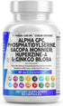 Clean Nutraceuticals Alpha GPC Choline 300mg Phosphatidylserine 3000mg Bacopa Monnieri 6000mg Ginkgo Biloba 2000mg Huperzine A 400mcg Supplement w...