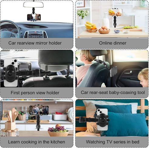 Rotatogrip Phone Holder, 360 Degree Rotatable Rotato Grip Cell Phone Holder Multifunctional Rearview Mirror Phone Holder Car Phone Holder for Car...
