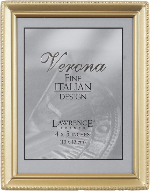 Lawrence Frames Bead Border Design, 4x5, Satin Gold...