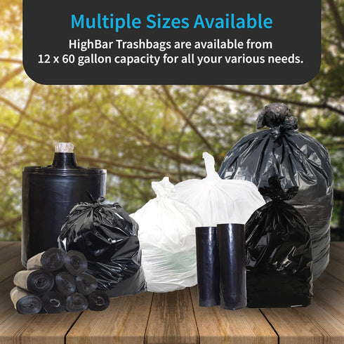 Black Trash Bag, Heavy Duty 20-30 Gallon Bag for Kitchen and Bathroom, Unscented, 1.5 Mil, Commercial Coreless Rolls, Can Liner 29 x 36, Office/In...
