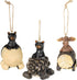 Slifka Sales Co. Bear & Moose Driving Christmas Ornaments 3 Piece Decorative Set...