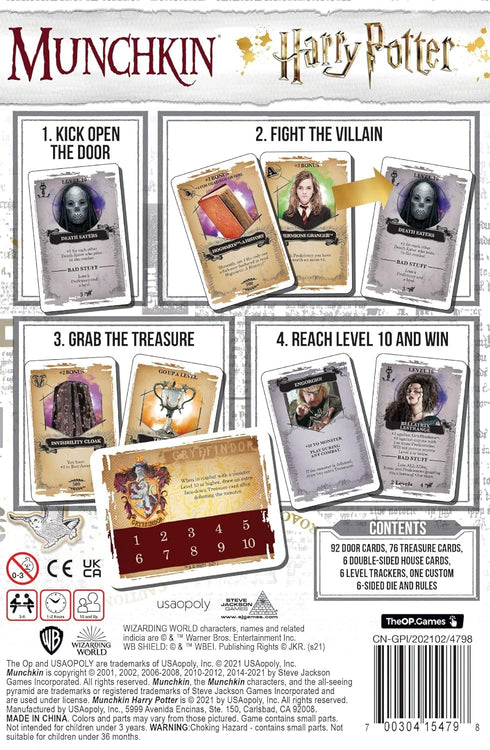 Munchkin Harry Potter Board Game | Officially Licensed Harry Potter Gift | Artwork from Harry Potter Movies | Collectible Steve Jackson's Munchkin...
