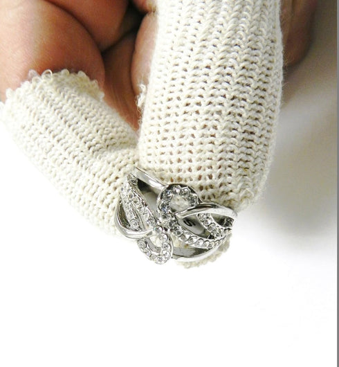 FINGER COTS COTTON GUARDS ELASTIC JEWELRY HANDLING PROTECTION PACK/ 20...