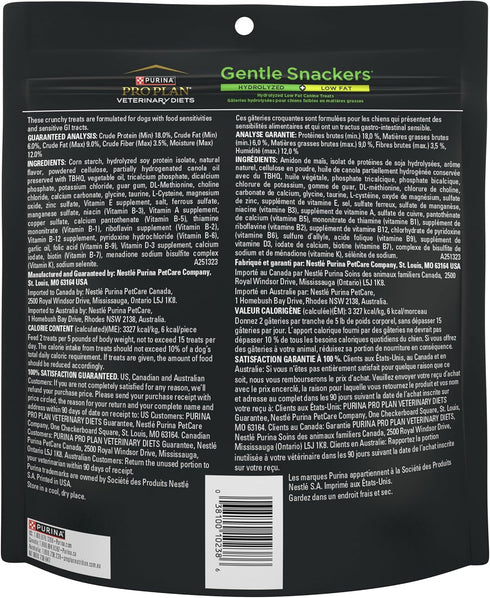 Purina Pro Plan Veterinary Diets Gentle Snackers Hydrolyzed Plus Low Fat Dog Treats - 8 oz. Pouch...