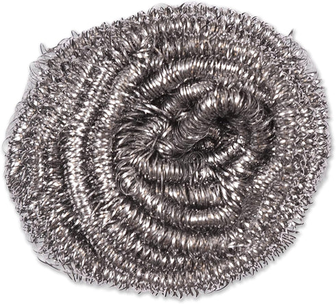 RSVP International Endurance Cleaning Collection Stainless Steel Scrubbies, Heat-Treated, Pressed & Curled, Long Lasting, Non-Rusting, Scrubber, 2...