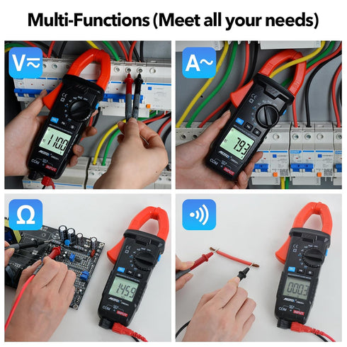 MESTEK Digital Clamp Meter Multimeter Voltage Tester 4000 Counts Auto-Ranging Amp Volt Ohm Meter with NCV, Measures AC/DC Voltage,AC Current, Capa...