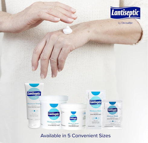DermaRite's Lantiseptic Moisture Shield Original Skin Protectant - 50% Lanolin, Paraben Free, Unscented Barrier Cream Ointment - 4 oz. Tube, 1 Cou...