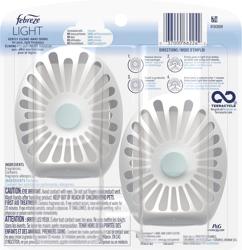 Febreze LIGHT Small Spaces Air Freshener Lavender, 2 count...