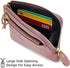 Women Leather Coin Purse,Large Opening For Easy Access,With Wrist Strap(Purple)...