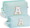 Birthday Gifts for Women Her, Initial A Travel Cute Makeup Bag Large Make Up Bag Cosmetic Bags for Women Stuff Toiletry Bag Personalized Friend Gi...