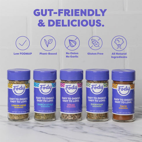 Fody Foods Everyday Seasoning, Flavorful Grilling Seasoning, Low Fodmap Certified, Sensitive Recipe, Gut & IBS Friendly, 1.6 Ounce...