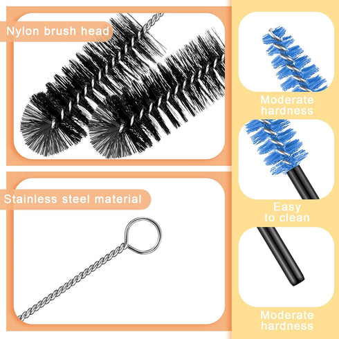 62 Pieces 3 Size Hummingbird Feeder Cleaning Brush Mini Nylon Tube Brush Set Nylon Hummingbird Feeder Parts Cleaning for Baby Bottles, Tubes, Jars...