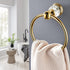 WINCASE Crystal Towel Ring, Gold Towel Holders for Bathrooms, Round Hand Towel Rack Wall Mounted Decorative...