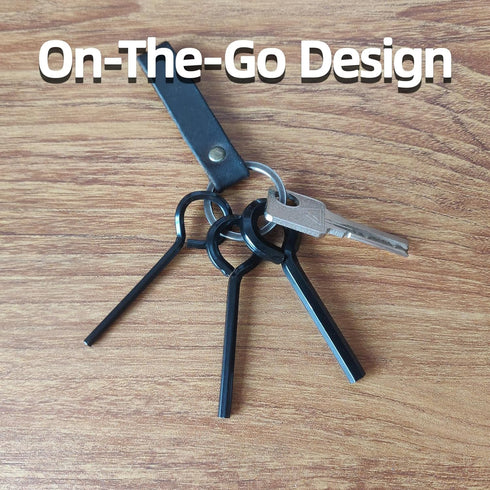 10 Pack 5/32" Hex Dogging Key w/Full Ring Loop, Metal Allen Wrench Door Key, Hexwrench Hexagon Key Set for Exit Device(BK10P532)...