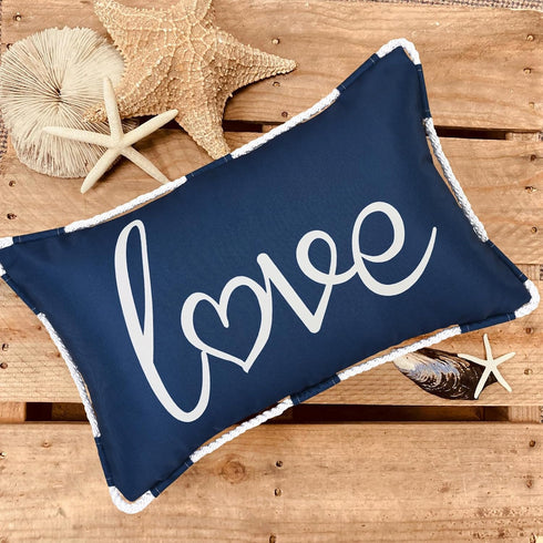 ASPMIZ Outdoor Pillow Covers 12 x 20 Inch, Waterproof Lumbar Throw Pillows for Patio Porch Furniture Couch Navy Blue Home Decorative Cushion Cover...