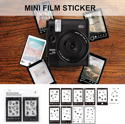Lens Cap for Fujifilm Instax Mini 99 Instant Camera, Mini Accessories for Fuji Instax Mini 99 Lens Cap, Mini Photo Album, Photo Border Stickers (N...