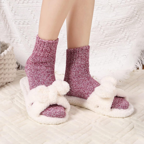 5 Pairs Wool Socks - Warm Wool Socks For Women/Men, Super Soft Crew Socks Boot Socks, Thick Knit Cozy Socks...