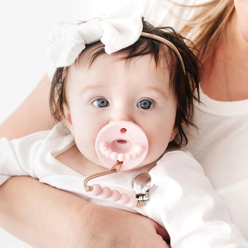 Ryan & Rose Cutie PAT Pacifier Teether (Flat, Pink)...
