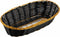 Winco Oblong Woven Basket, 9-Inch by 6.5-Inch by 2.25-Inch, Black with Gold Trim...