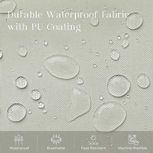 Phantoscope Pack of 2 Outdoor Waterproof Throw Pillow Covers with Contrast Piping, Decorative Square Cushion Case Patio Pillows for Couch Tent Sun...