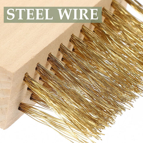 Weeding Wire Brush with Scraper Tools, Moss Removal Deck Crevice Cleaning Tool, Weed and Moss Remover Brush for Cleaning Paving Joints, Pavers, Si...