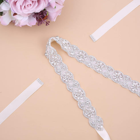 Bridal Belt and Sashes with Rhinestones handmade wedding belt for bridesmaid Prom Gowns plus size...