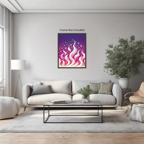 Posterizer 1 pcs-Indie Girly Pink and Purple Aesthetic Y2k-Abstract & Modern Art-Girls room art-Gift for Daughter, Son, Kids-decor for Girls, Teen...