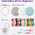 Embroidery Kit for Beginners Adults: 3 Embroidery Kit, Includes Stamped Patterns, Hoop, Needles and Color Threads, Full Range Accessories, Cross S...