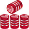 Red Valve Stem Covers American Flag Valve Stem Cap for Car Tires with Plastic Liner Tire Valve Caps, Corrosion Resistant, Leak-Proof, Universal fo...