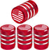 Red Valve Stem Covers American Flag Valve Stem Cap for Car Tires with Plastic Liner Tire Valve Caps, Corrosion Resistant, Leak-Proof, Universal fo...