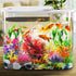 Aquarium Decorations Plants with Resin Coral, 12 pcs Fish Tank Accessories, Fish Tank Decorations Small Plants Plastic, Aquarium Decor Artificial ...